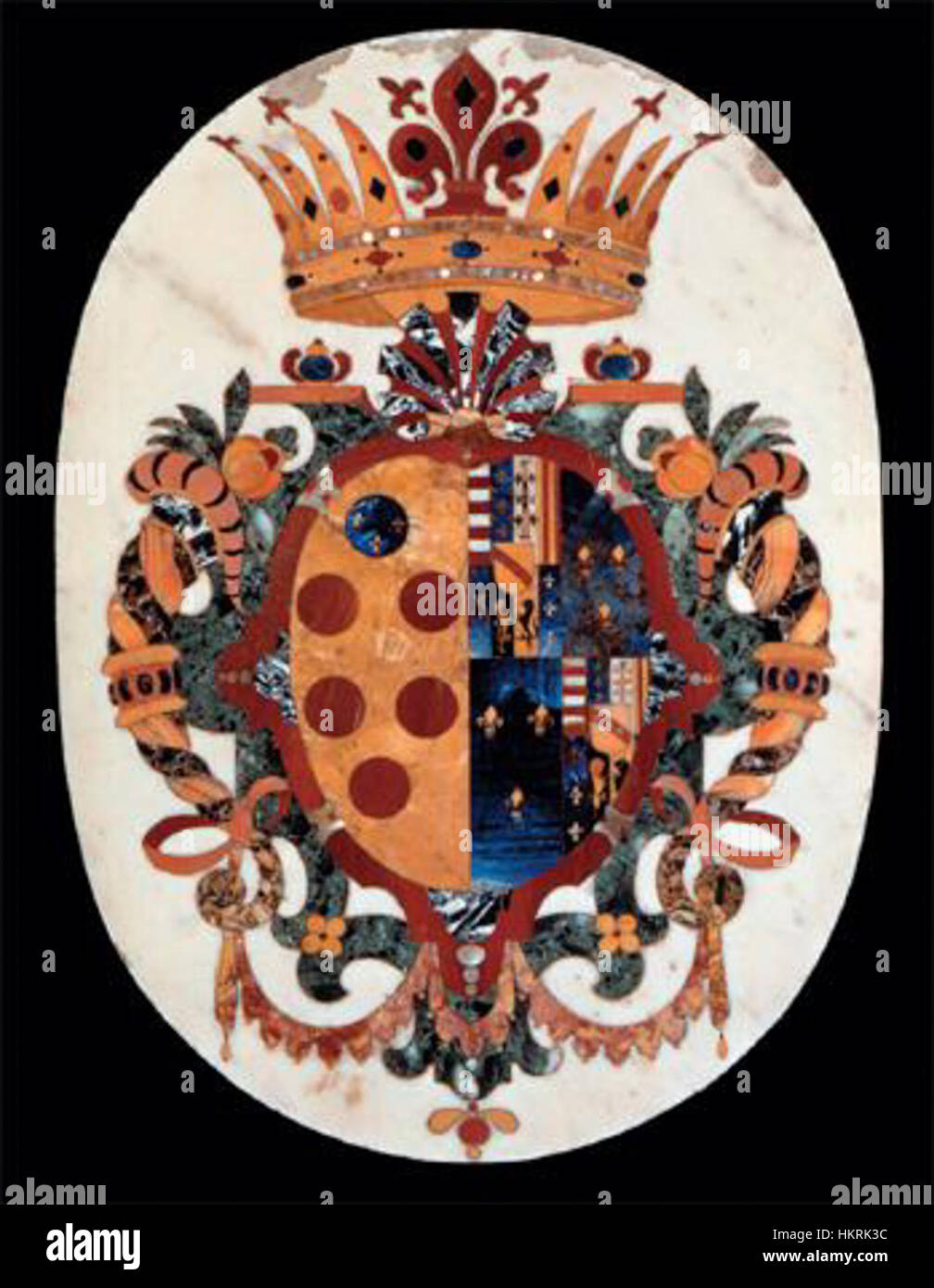 Escudo de armas de los Medici (pietre dimiento Fotografía de stock - Alamy