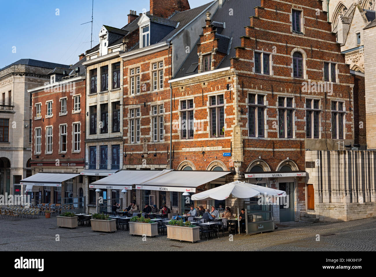 Grote Markt Leuven Bélgica Foto de stock