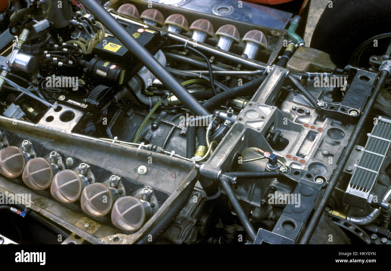 1971 Ferrari 312B2 motor GG Foto de stock