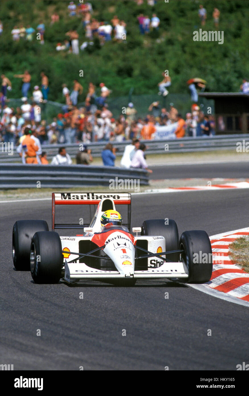 1991 Ayton Senna McLaren MP4/6 brasileño Montmelo GP Español 5FL. Foto de stock