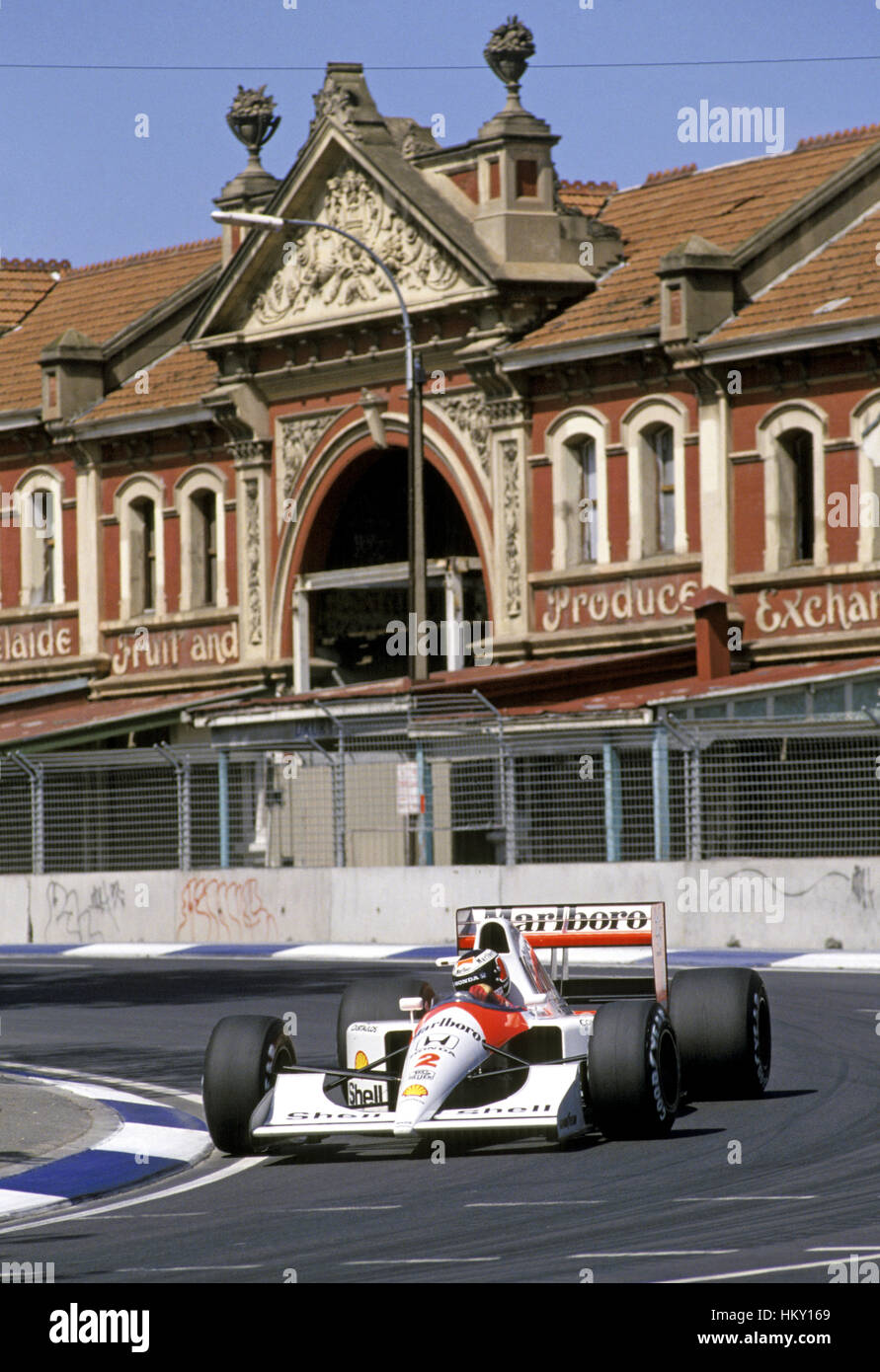 1991 austriaco Gerhard Berger McLaren MP4/6 de Montmelo GP Español dnf FL Foto de stock