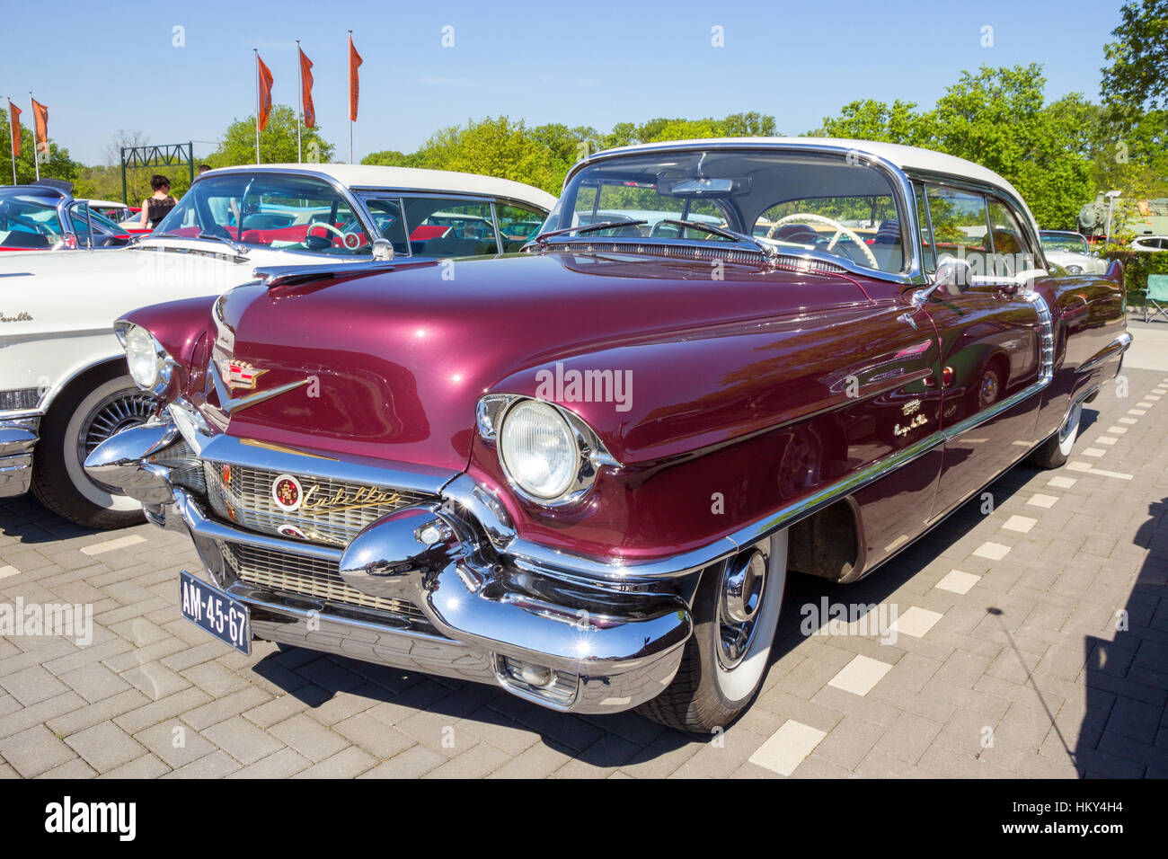 1956 Cadillac Coupe de Ville classic car Foto de stock