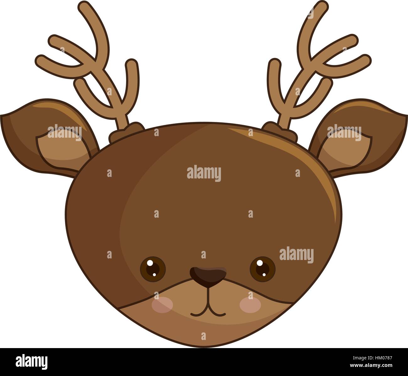 Feliz Feliz Navidad Renos Kawaii Ilustracion Vectorial Character Design Imagen Vector De Stock Alamy