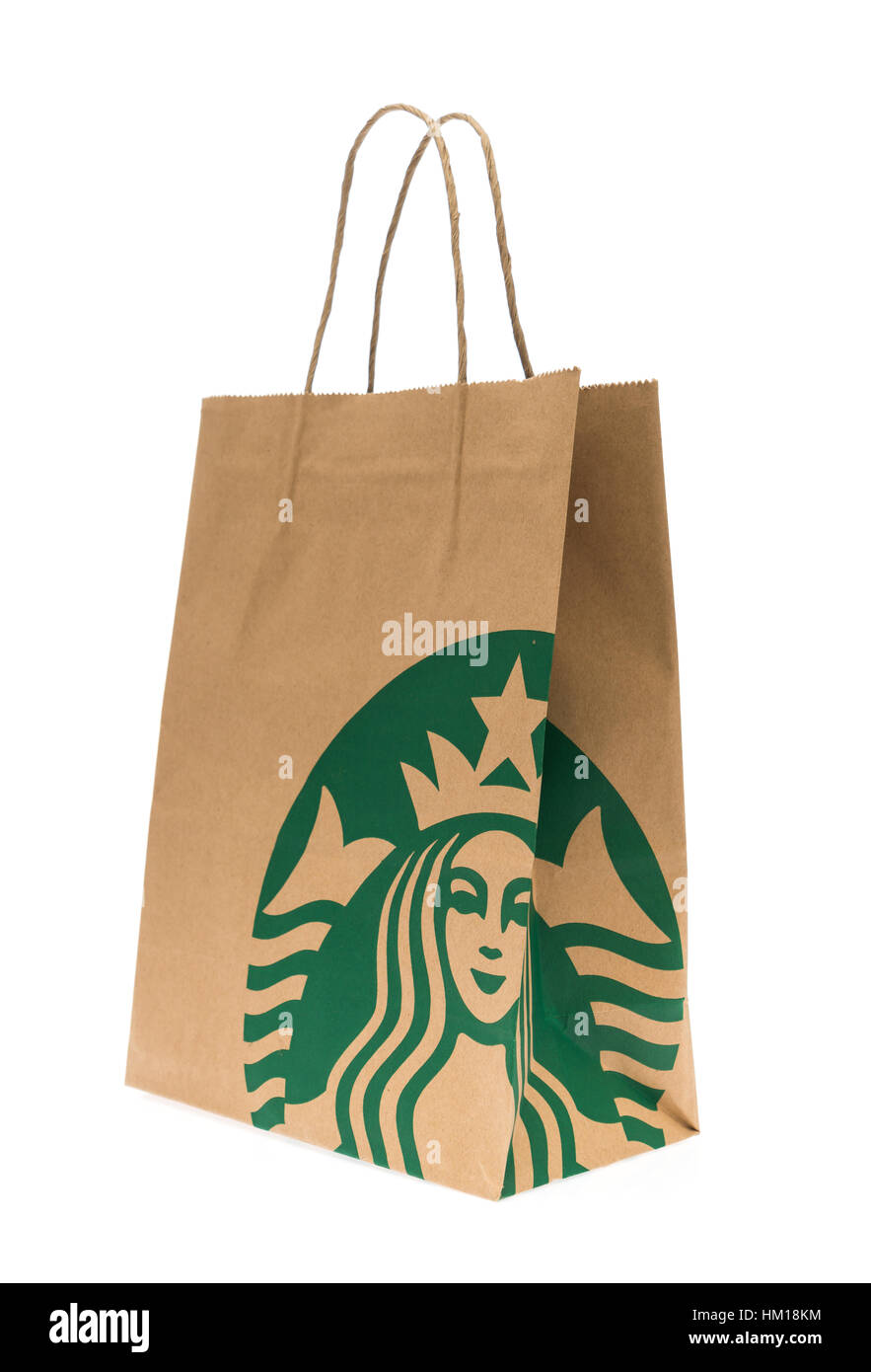 Loei, Tailandia - Septiembre 23, 2015 : bolsa de papel de Starbuck Café  Bebidas combinadas en Loei , Tailandia Fotografía de stock - Alamy
