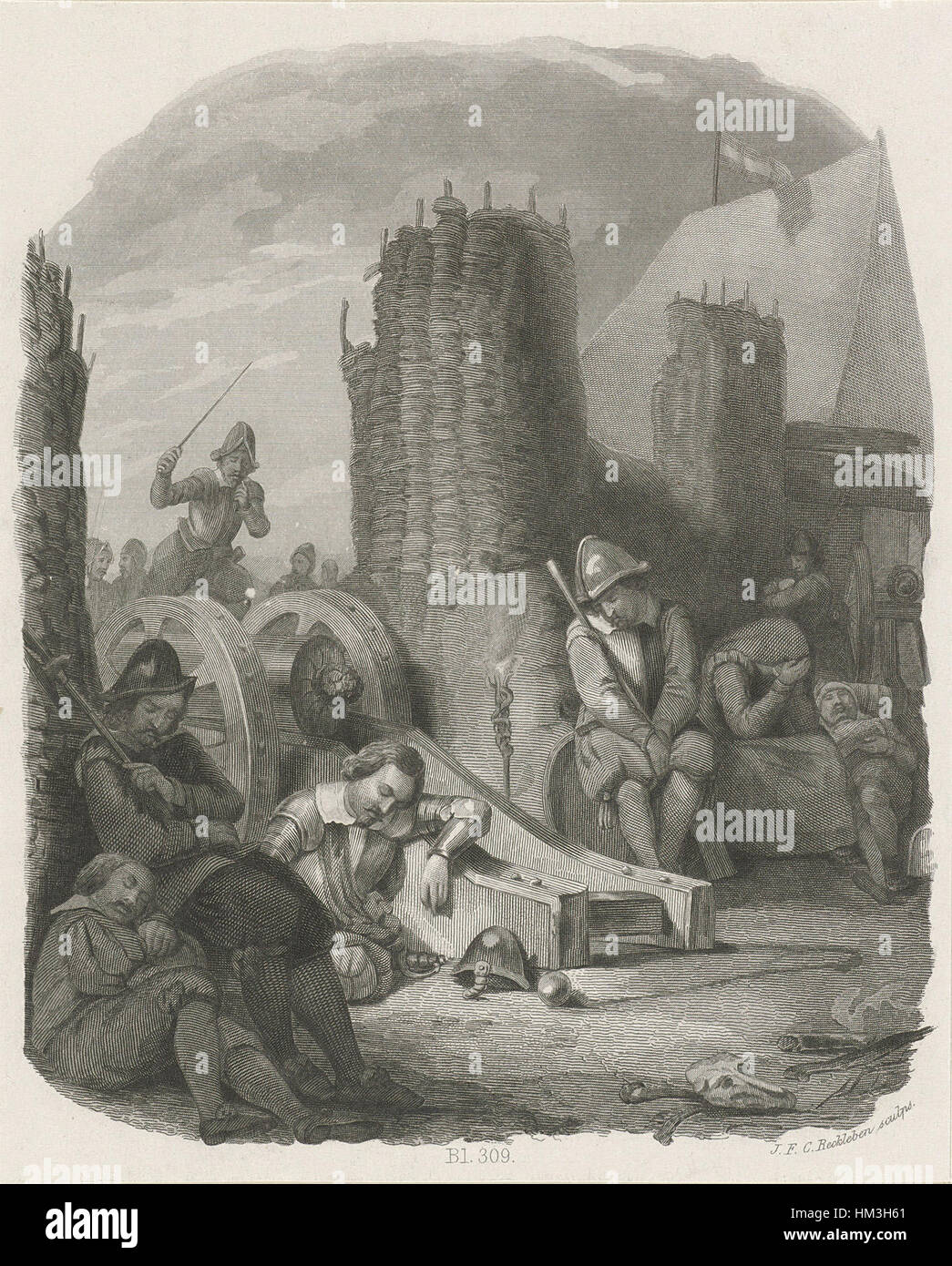 Por name van de puerta de Maastricht Spanjaarden, 1579, Jan Frederik Christiaan Reckleben Foto de stock