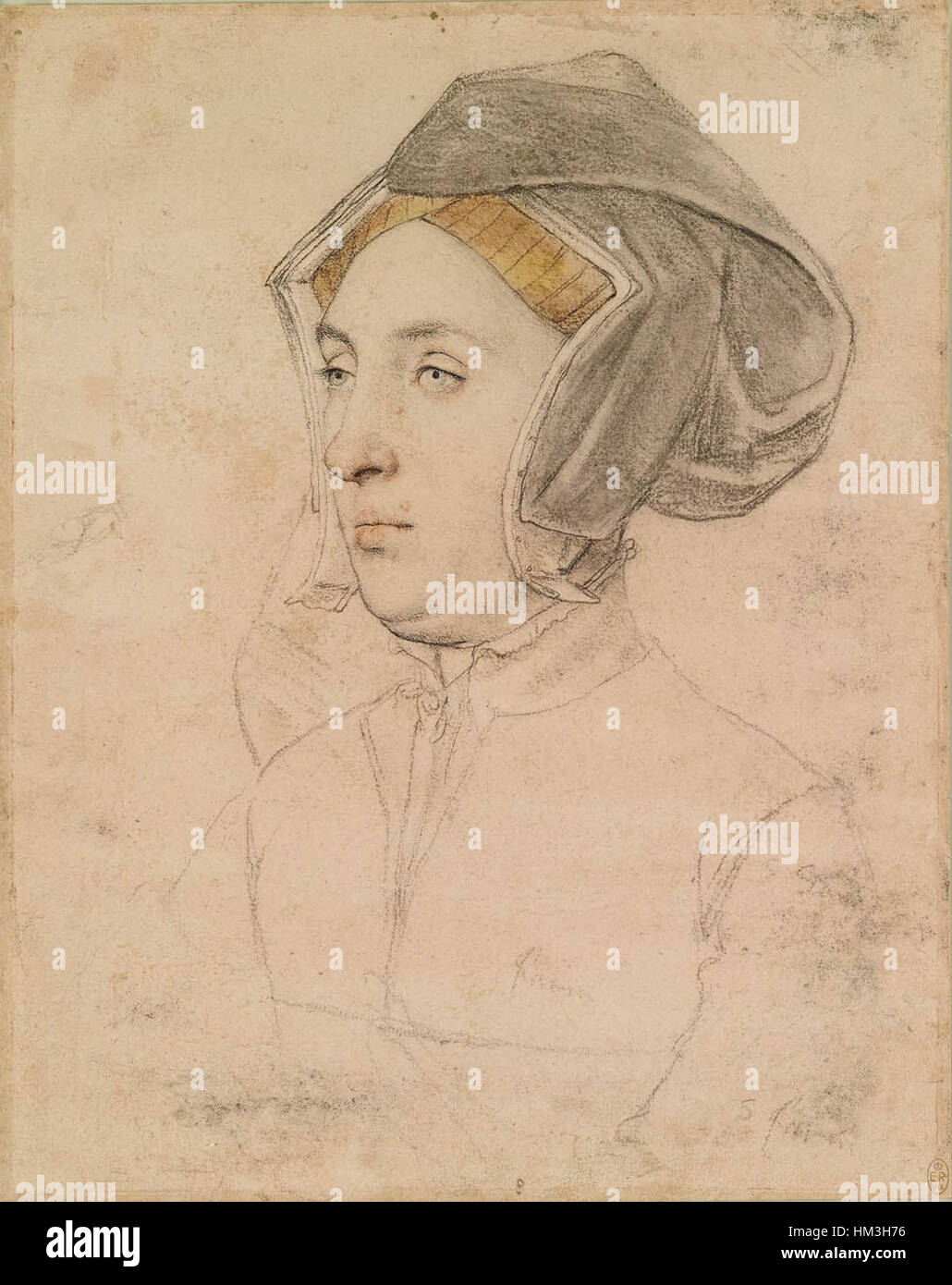 Hans Holbein el joven - Una mujer no identificada RL 12255 Foto de stock