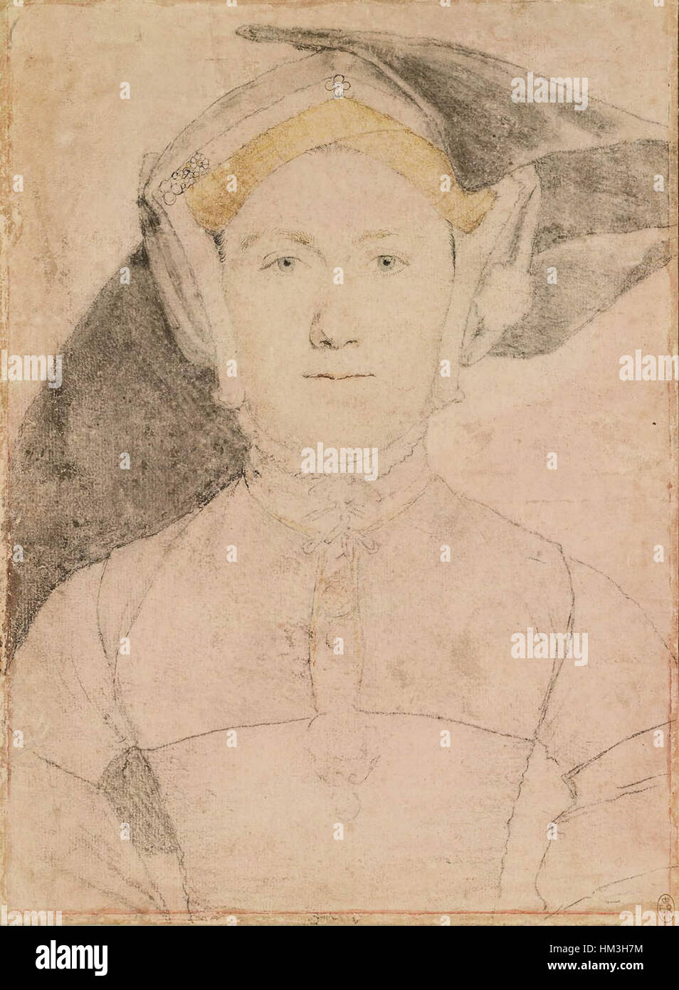 Hans Holbein el joven - Una mujer no identificada RL 12257 Foto de stock
