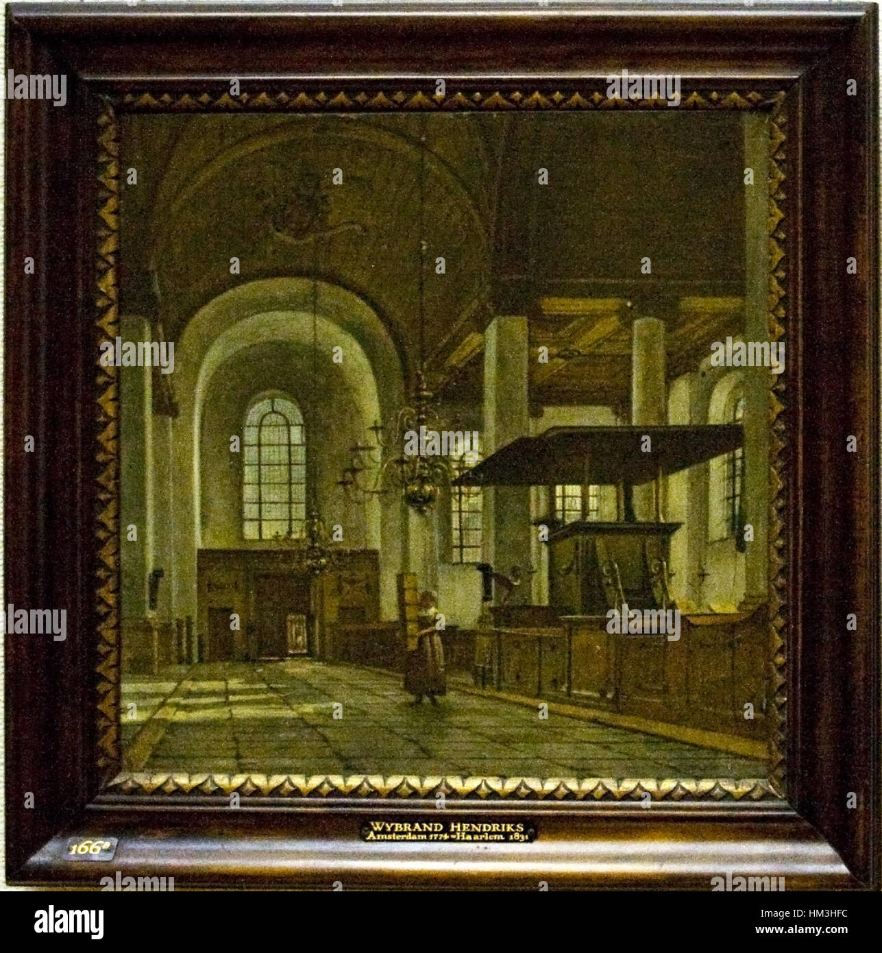 Vista interior de la Nieuwe Kerk de Haarlem. Foto de stock