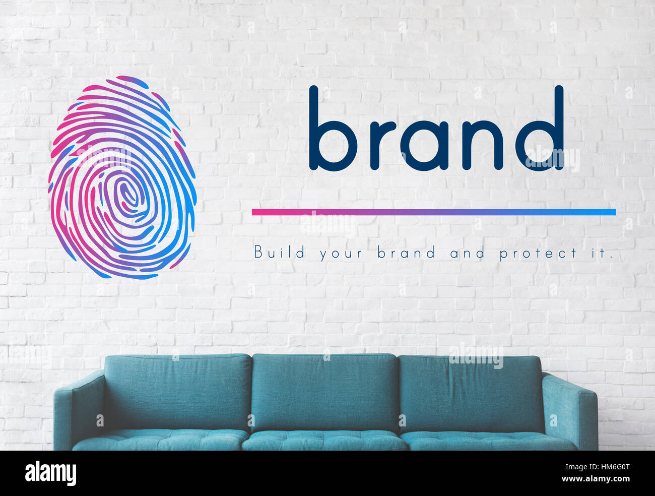 Diseño de Logotipo patente Concepto de huella dactilar Foto de stock