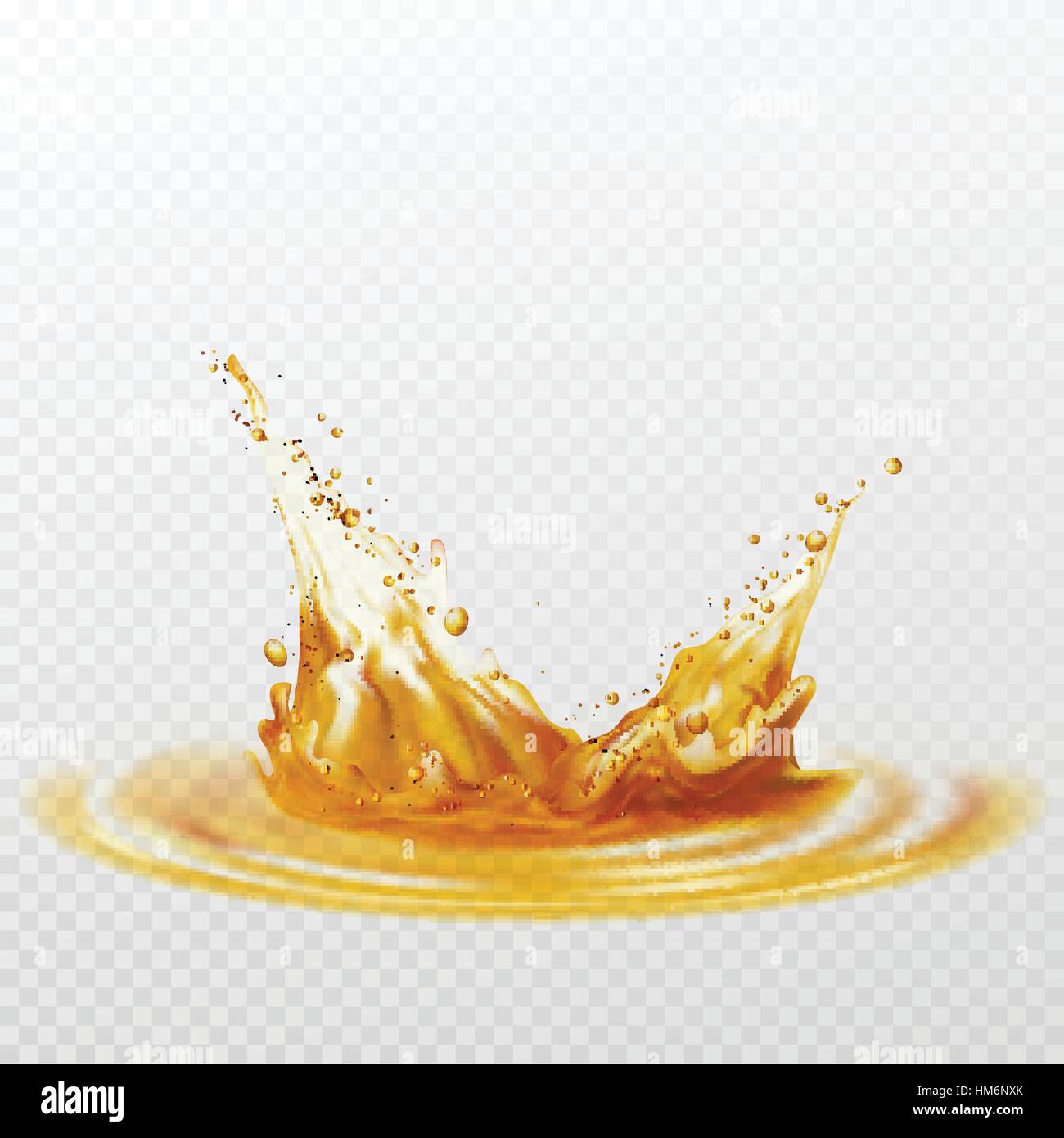 La espuma de cerveza salpicaduras de color amarillo y blanco sobre un fondo transparente. Ilustración vectorial Ilustración del Vector