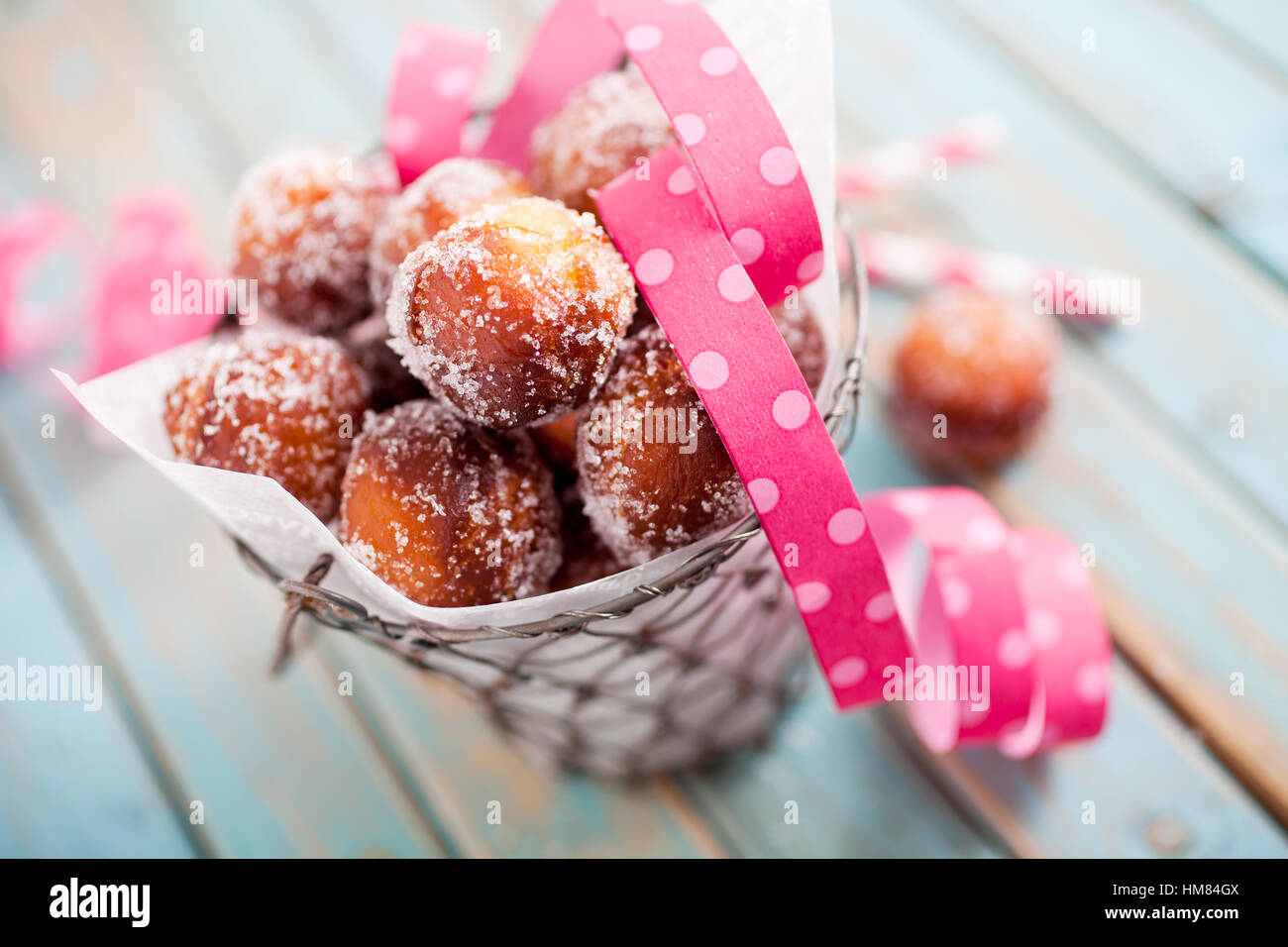 Buñuelos de azúcar finlandés para la celebración Vappu Foto de stock