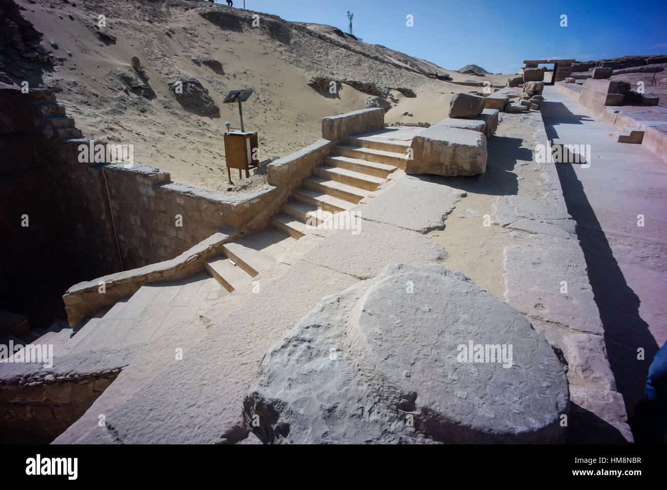 Anus Causeway. Los restos arqueológicos. La necrópolis de Saqqara. Egipto. Foto de stock