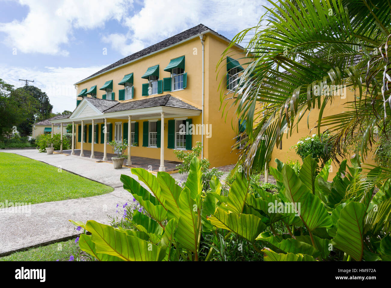 La casa de George Washington, Bridgetown, Christ Church, Barbados, Indias Occidentales, el Caribe, América Central Foto de stock