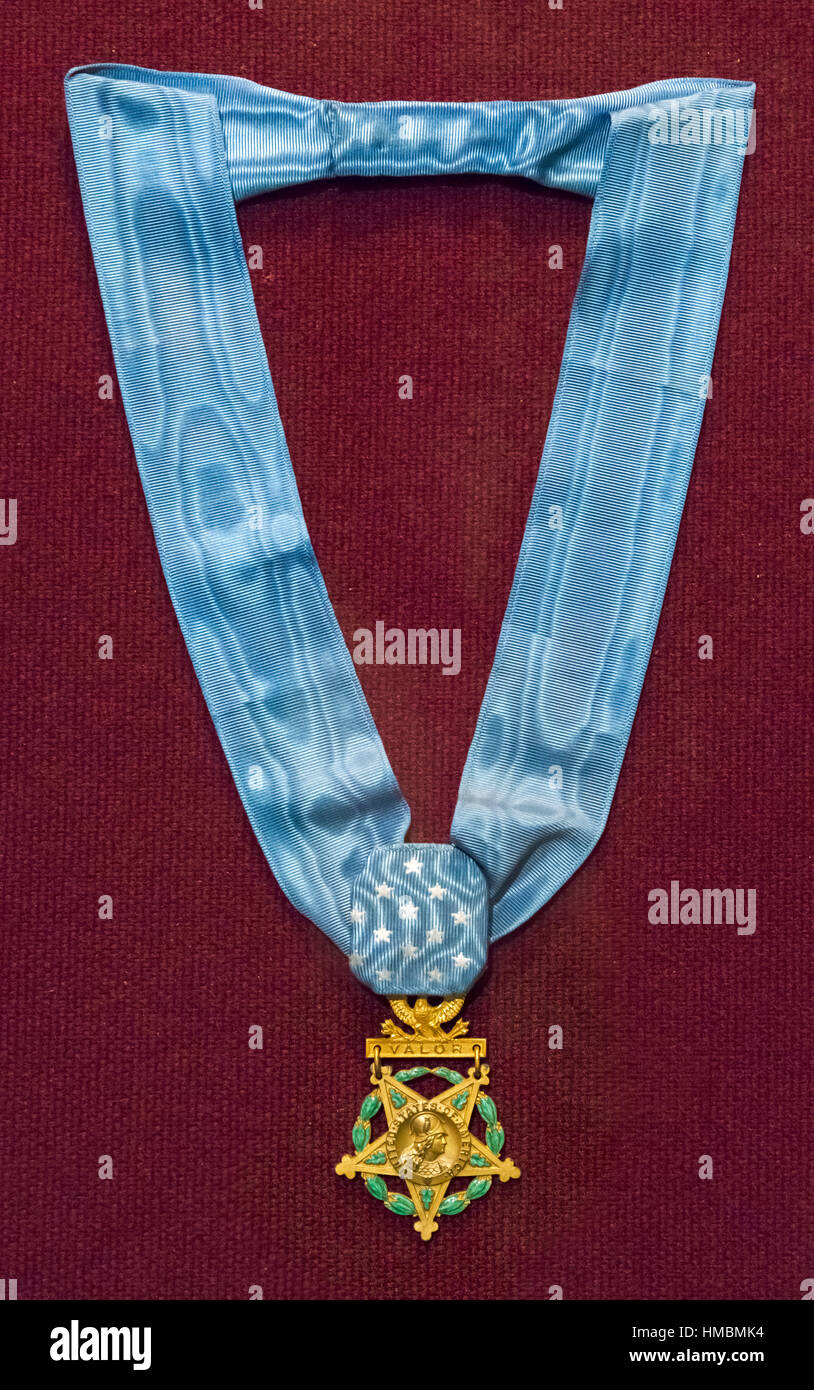 Medalla de Honor. La versión del ejército de los Estados Unidos (Congressional Medal of Honor), Museo de West Point, la Academia Militar de los Estados Unidos, Highland Falls, Estado de Nueva York, EE.UU. Foto de stock