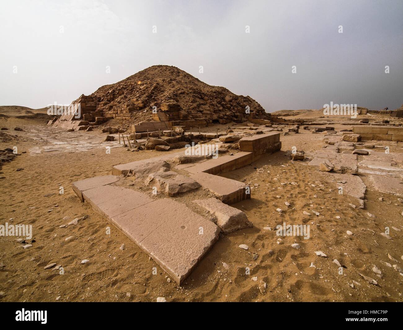 Pyramif de Anus. Los restos arqueológicos. La necrópolis de Saqqara. Egipto. Foto de stock