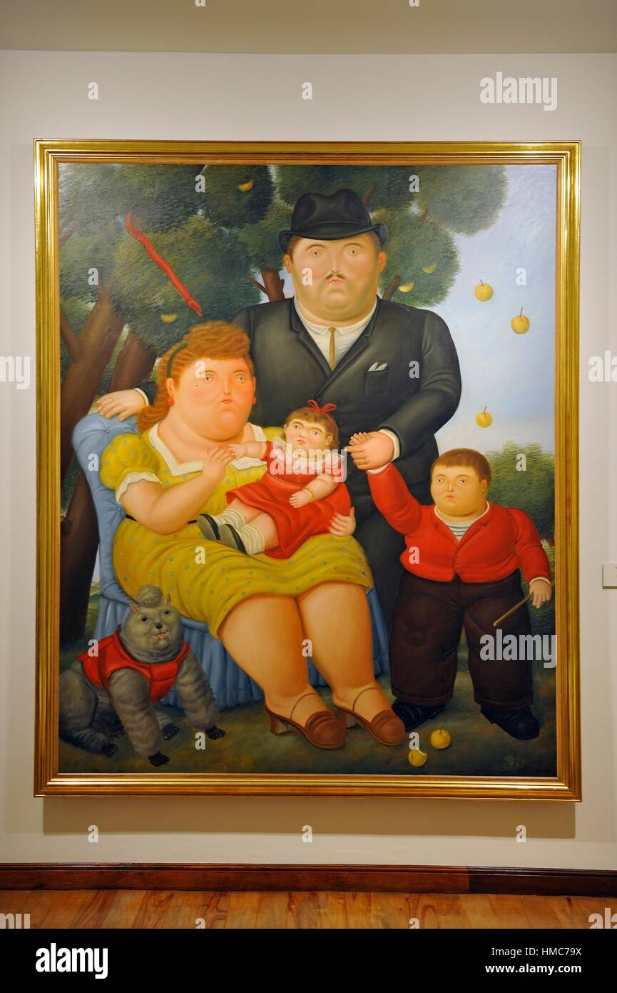 ''Una Familia'' (1989), obra de Fernando Botero, el Museo Botero, el