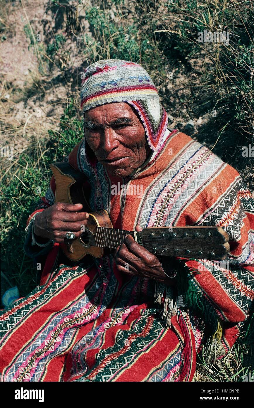 Indian tocando el charango, instrumento musical de cuerdas de América del  Sur, Cuzco, Perú Fotografía de stock - Alamy