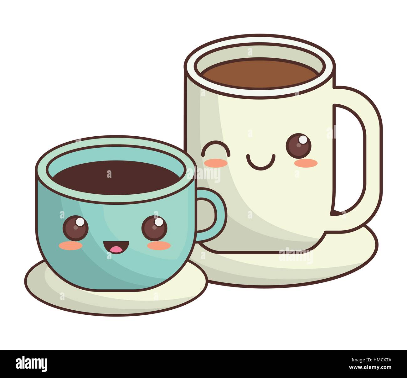 La taza de café de imagen de icono kawaii diseño ilustración vectorial  Imagen Vector de stock - Alamy