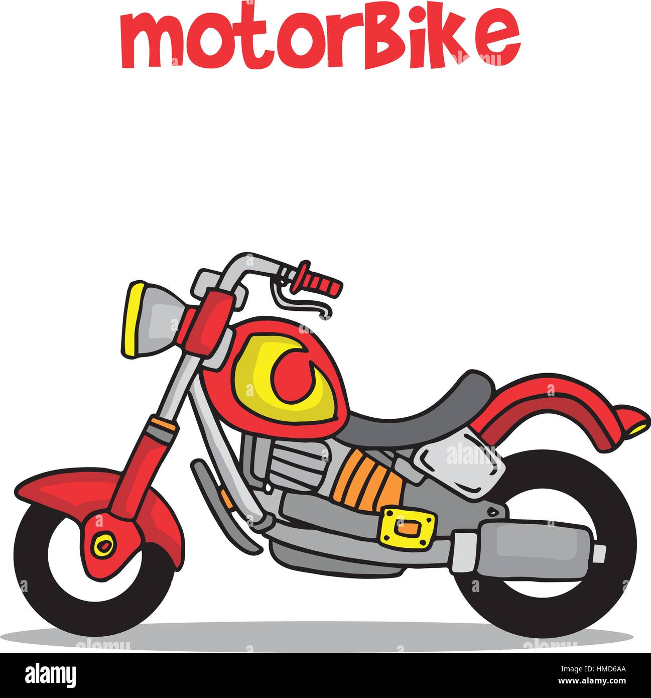 Transporte de motos colección de dibujos animados Imagen Vector de stock -  Alamy