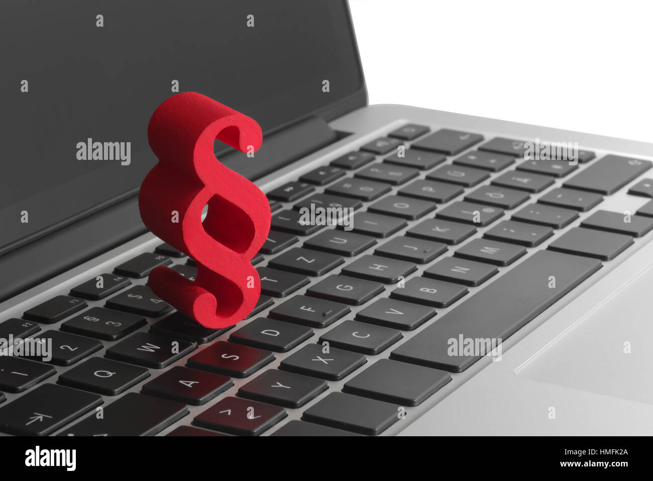 Símbolo de párrafo en un teclado de ordenador. Foto de stock
