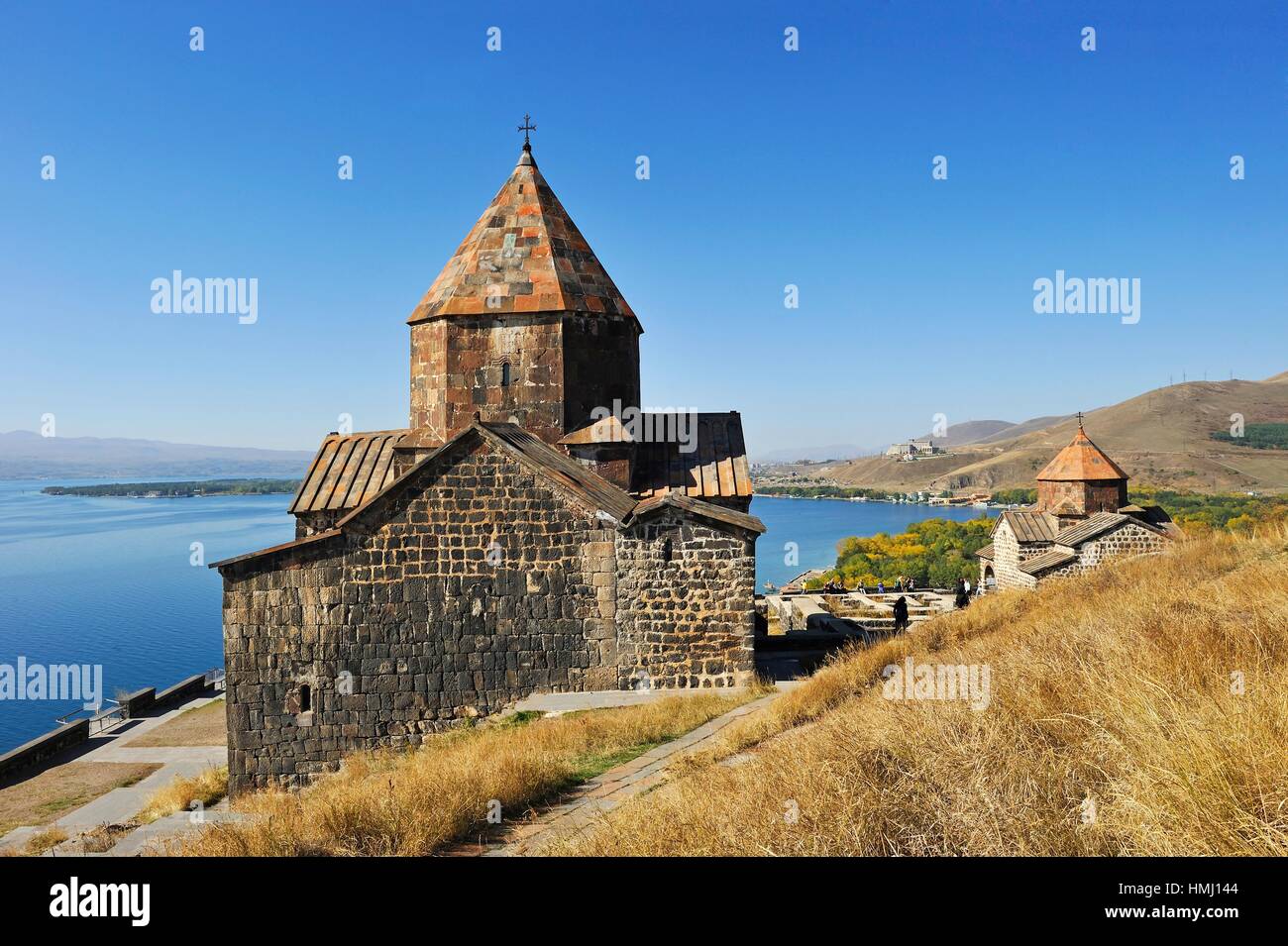 ''Apóstoles'' (la iglesia surp arakelots), Monasterio de sevanavank península Sevan, el lago Sevan, gegharkunik región, Armenia, Eurasia. Foto de stock