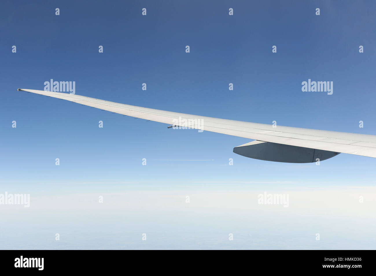 Borde carenado de barcas y en el ala de un Boeing 777-300ER de Air Canada en AC857-LHR YYZ Foto de stock