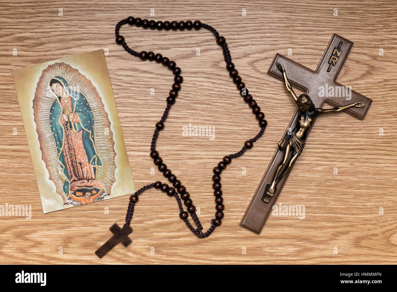 Rosario y la Virgen de Guadalupe Fotografía de stock - Alamy
