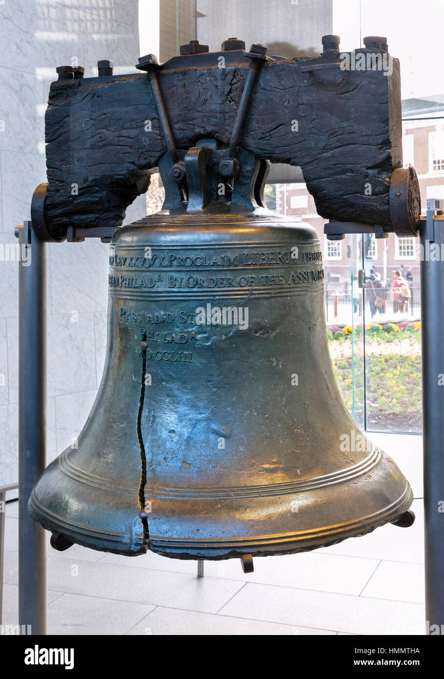 La campana de la libertad, el Independence National Historic Park, Philadelphia, Pennsylvania, EE.UU. Foto de stock
