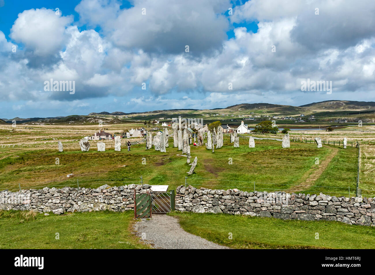 Puerta de entrada a Callanish Standing Stones en la isla de Lewis en las Hébridas Exteriores de