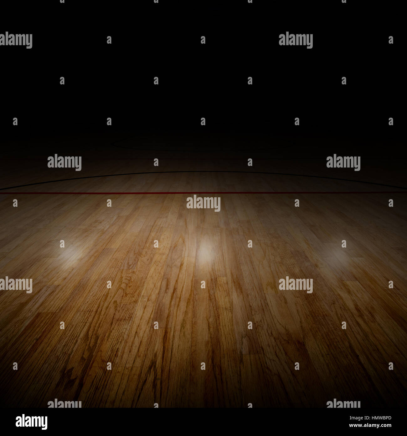 Basketball arena con efecto especial de luz. Espacio de copia Foto de stock