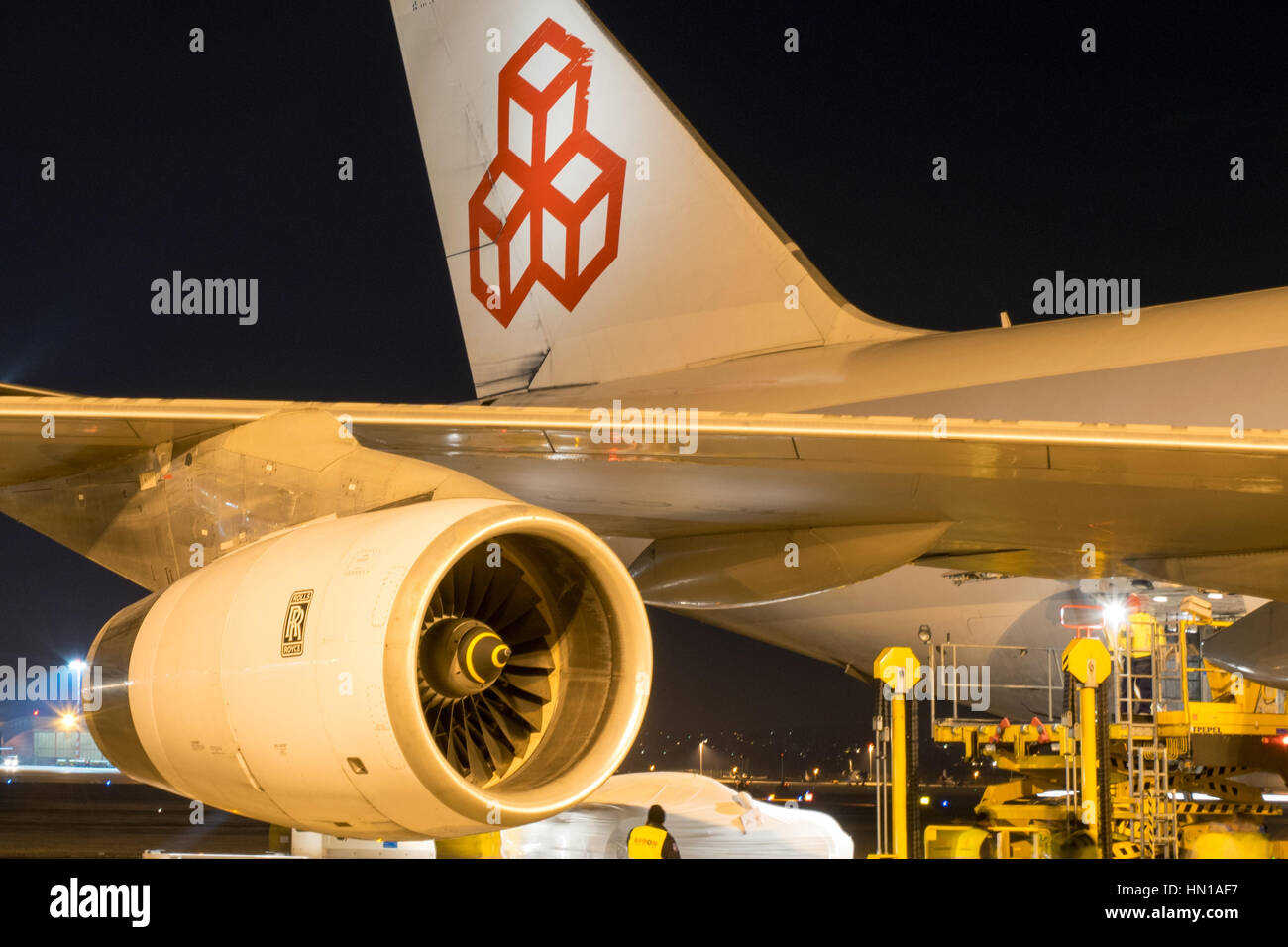 Boeing 747 Cargolug motor Foto de stock