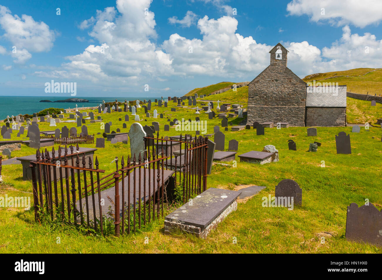 Iglesia Llandabrig en Anglesey Gales Foto de stock