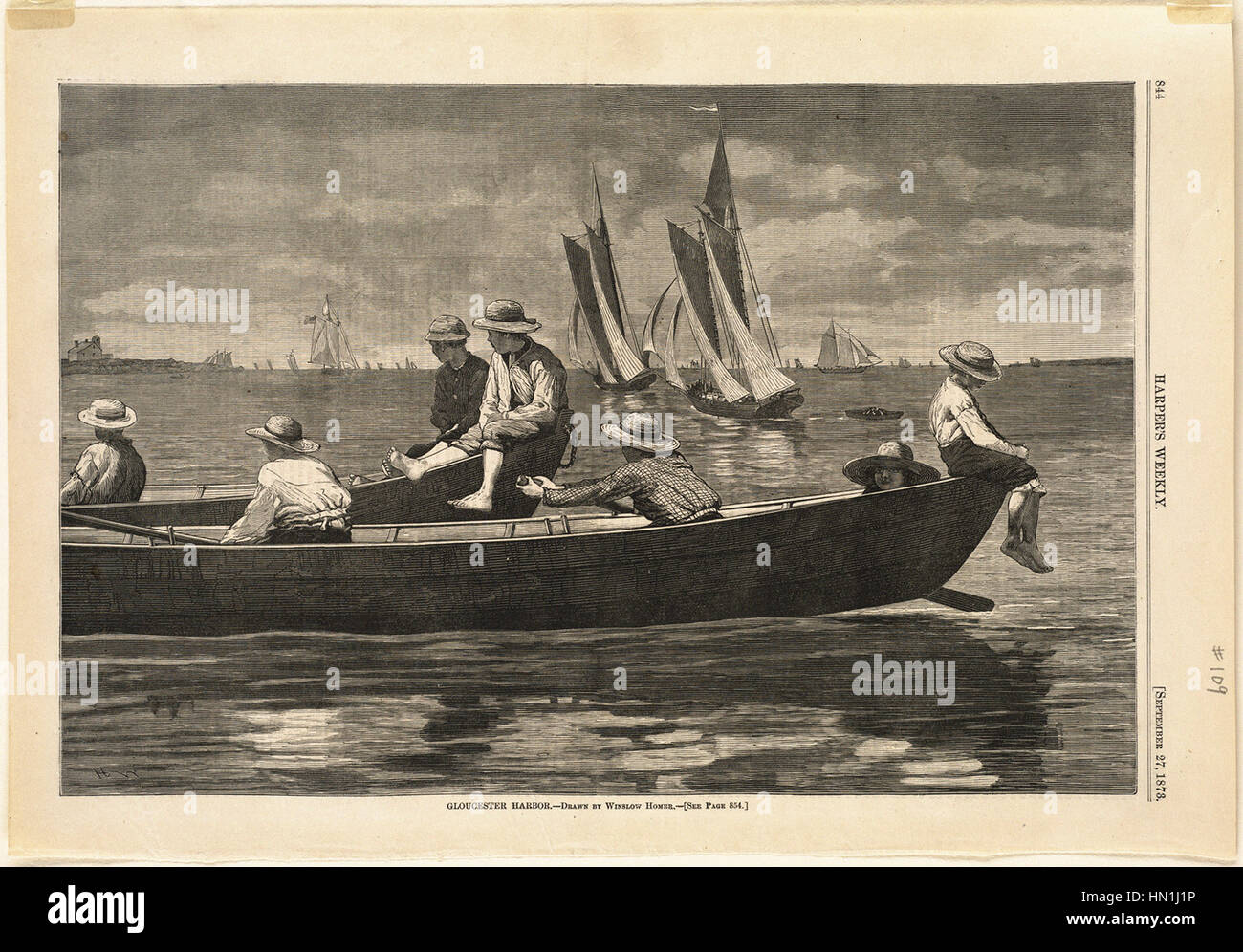 Winslow Homer - Gloucester Harbor Foto de stock