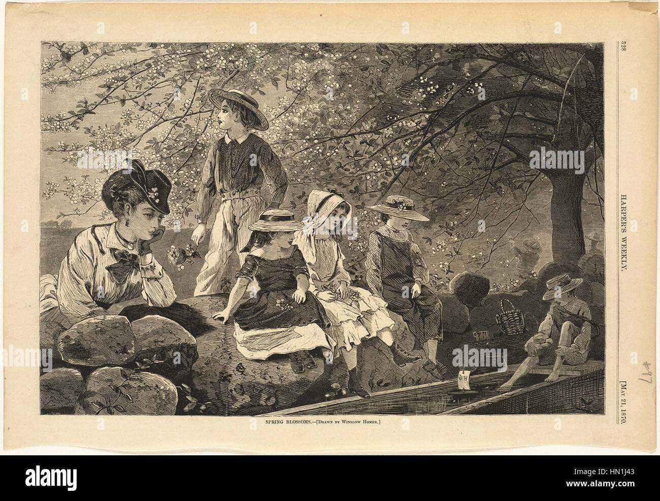 Winslow Homer - El despertar de la primavera Foto de stock