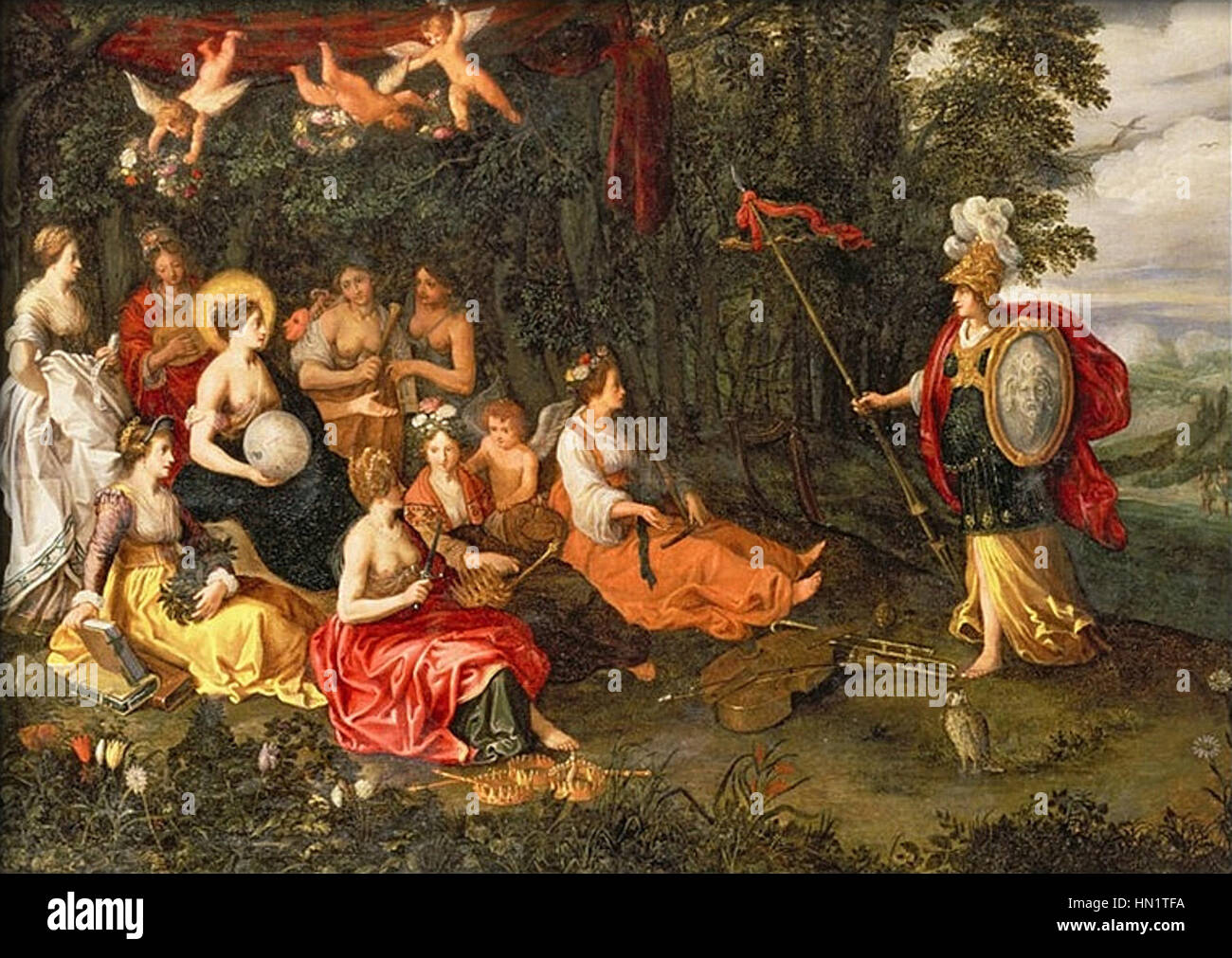 Resultado de imagen de Minerva y las musas (siglo XVII)