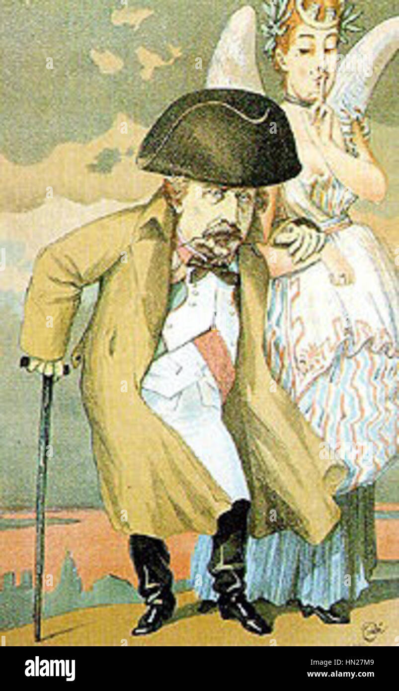 Napoleón III-karikatur Foto de stock
