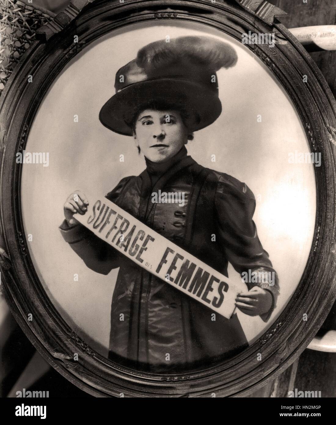 Hubertine Auclert (1848-1914), suffragette Francia a principios del siglo XX, París Bibliotheque Marguerite Durand Foto de stock