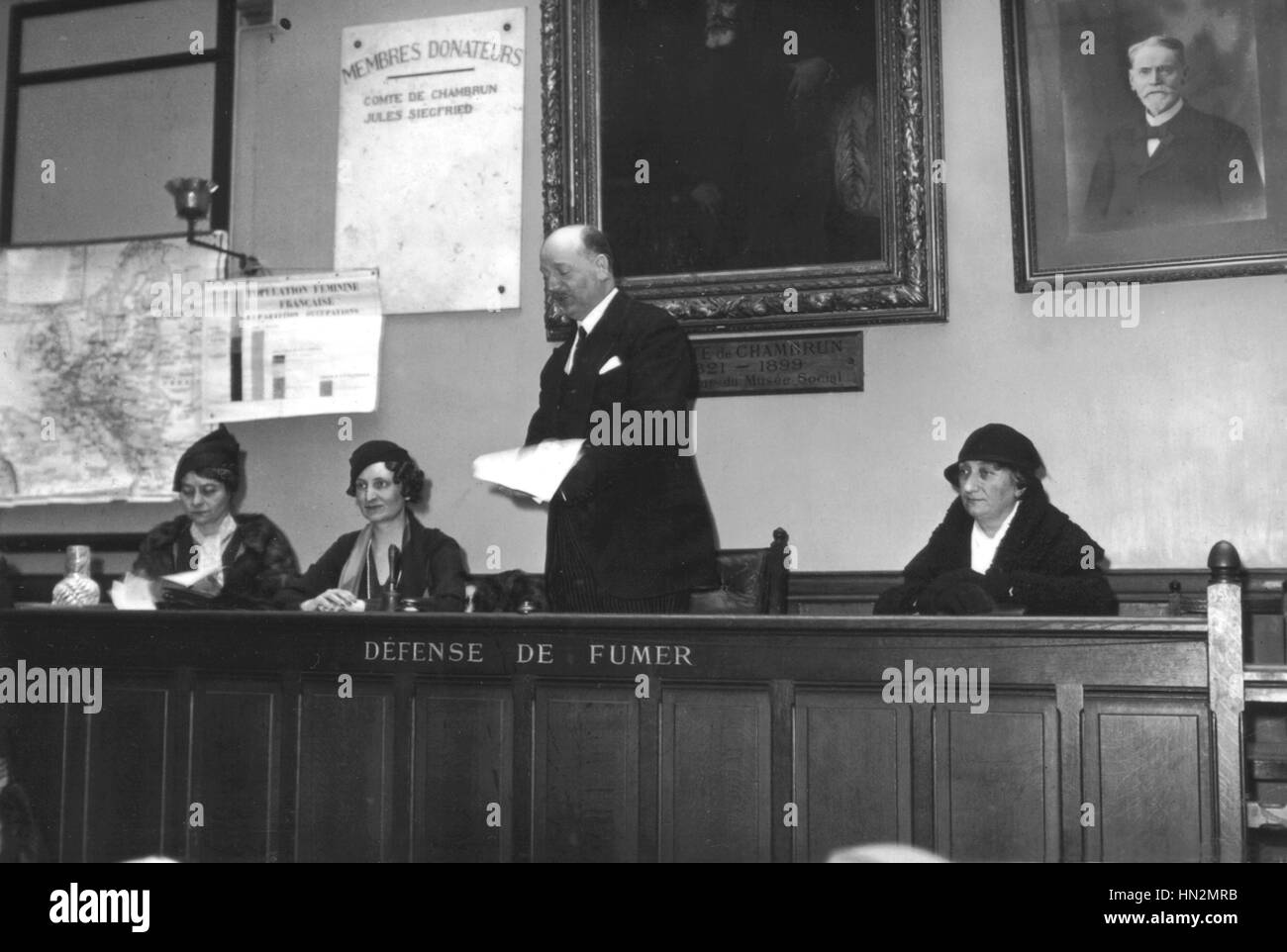 Francia Congreso organizado en favor del derecho al voto de la mujer. Enero de 1934 Foto de stock