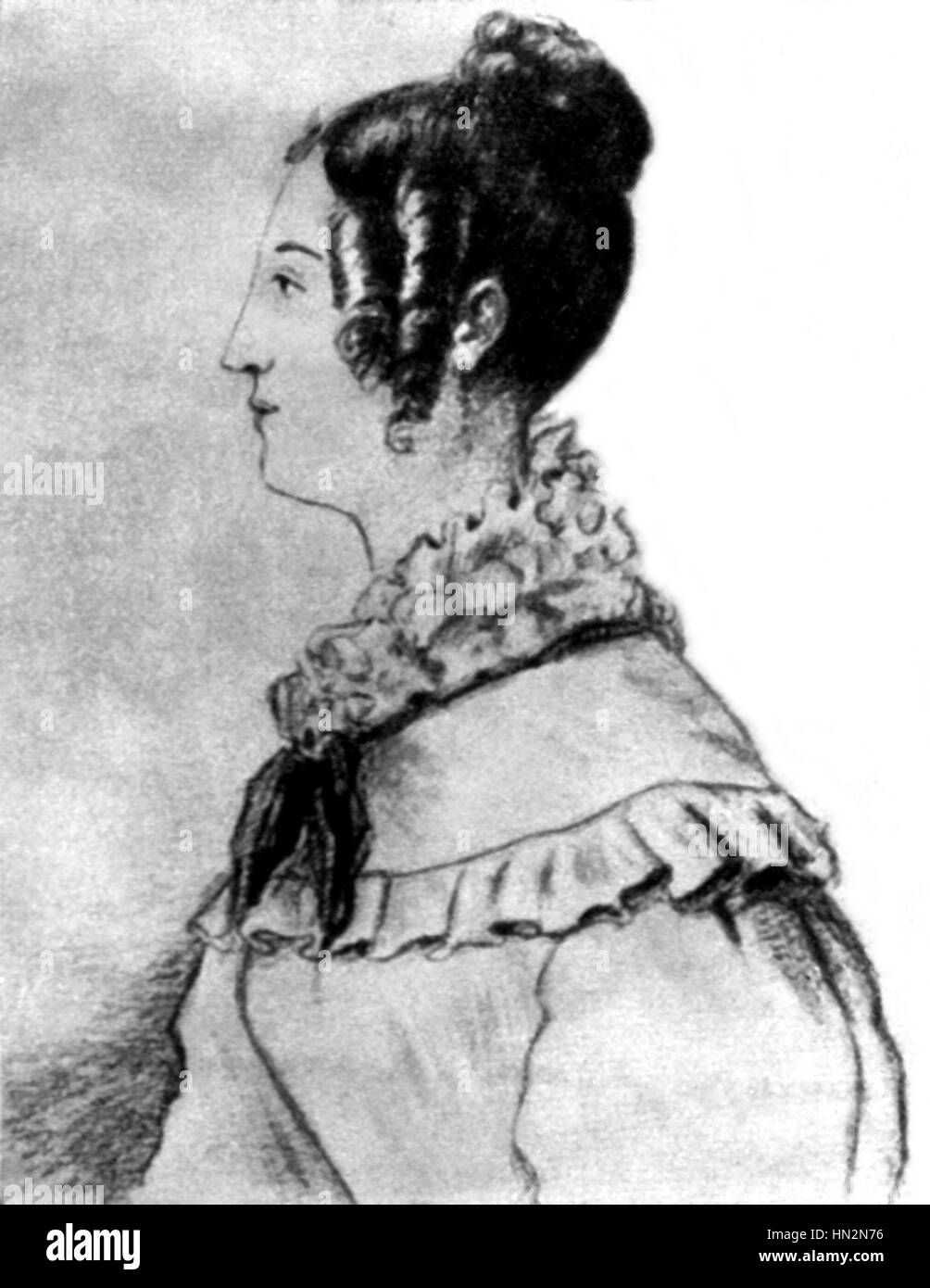 Alexander Pushkin, hermana del siglo XIX Rusia Foto de stock