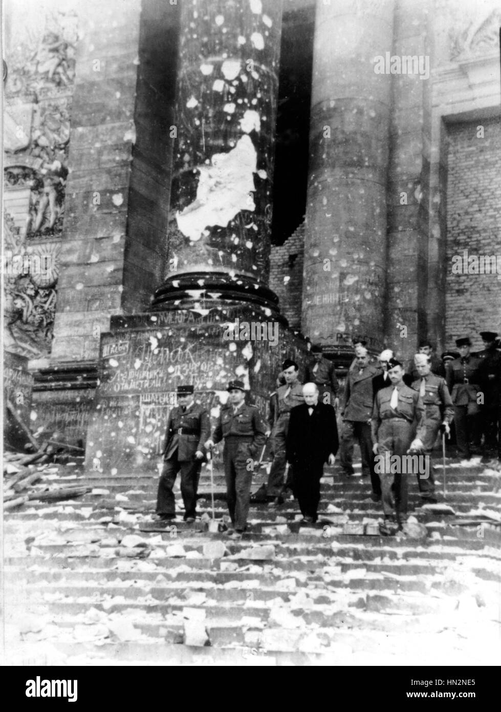 General de Lattre de Tassigny en Berlín en mayo de 1945 Alemania - Segunda Guerra Mundial Foto de stock