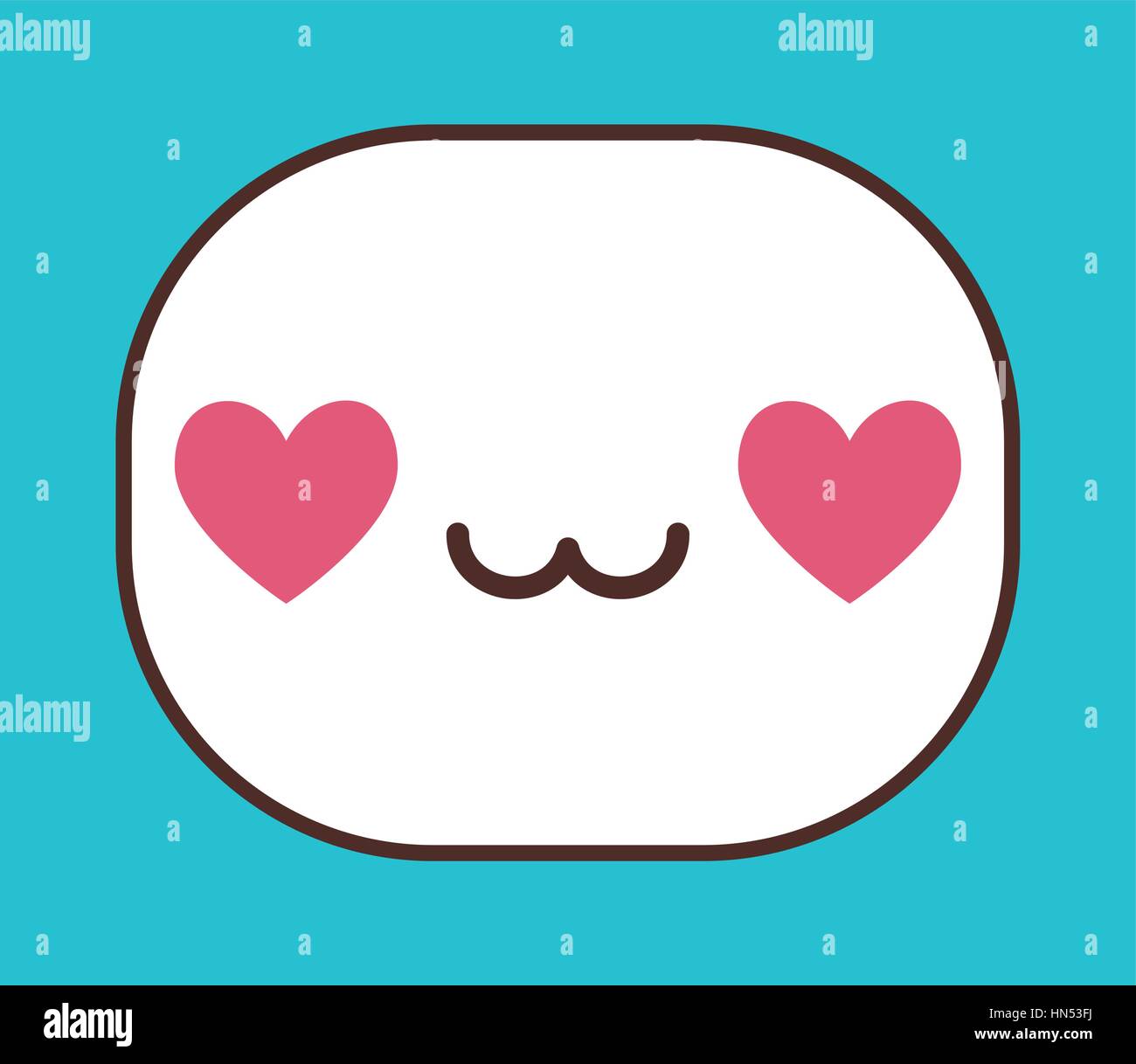 Amor corazón ojos kawaii imagen de icono diseño ilustración vectorial  Imagen Vector de stock - Alamy