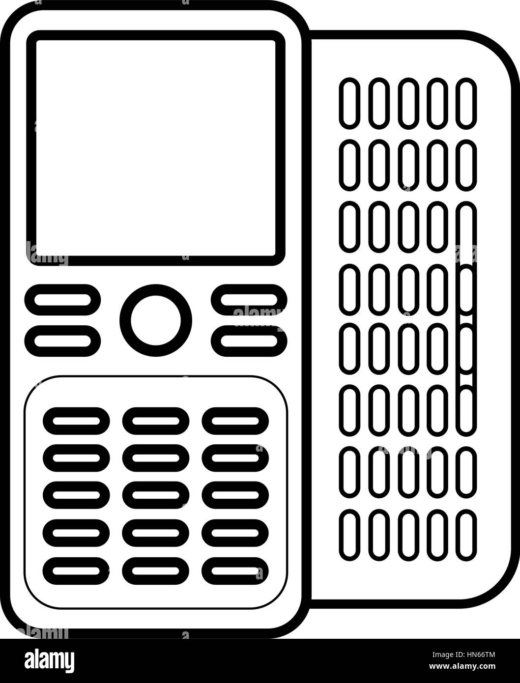 Figura teléfono móvil icono relacionado Ilustración del Vector