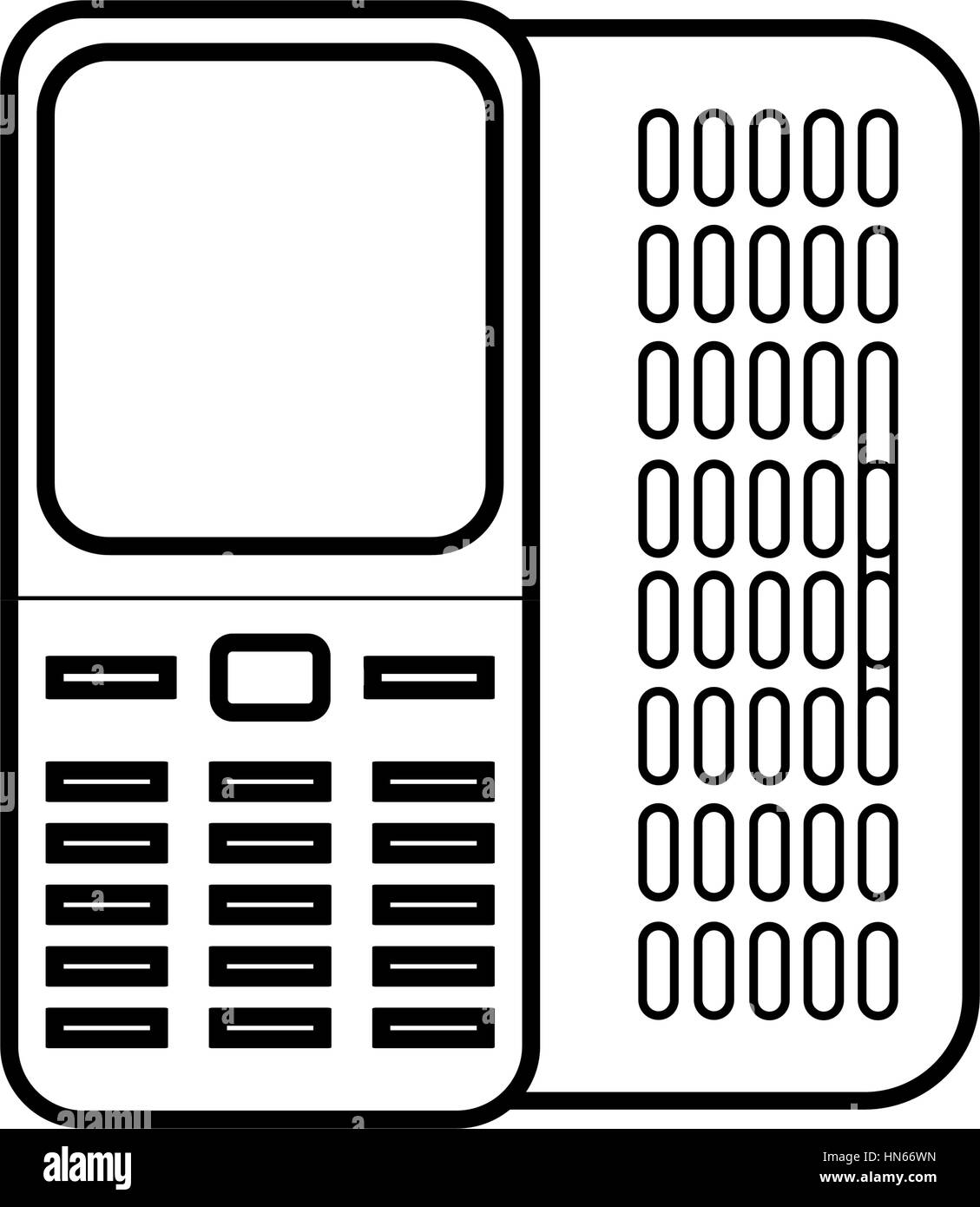 Figura teléfono móvil icono relacionado Ilustración del Vector
