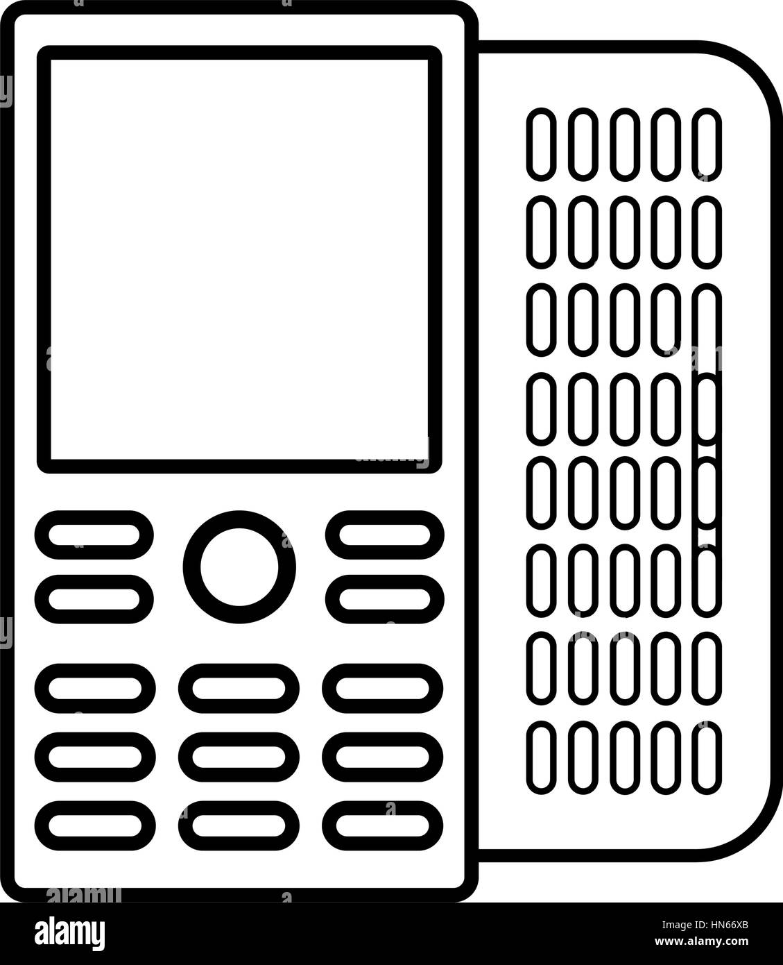 Figura teléfono móvil icono relacionado Ilustración del Vector