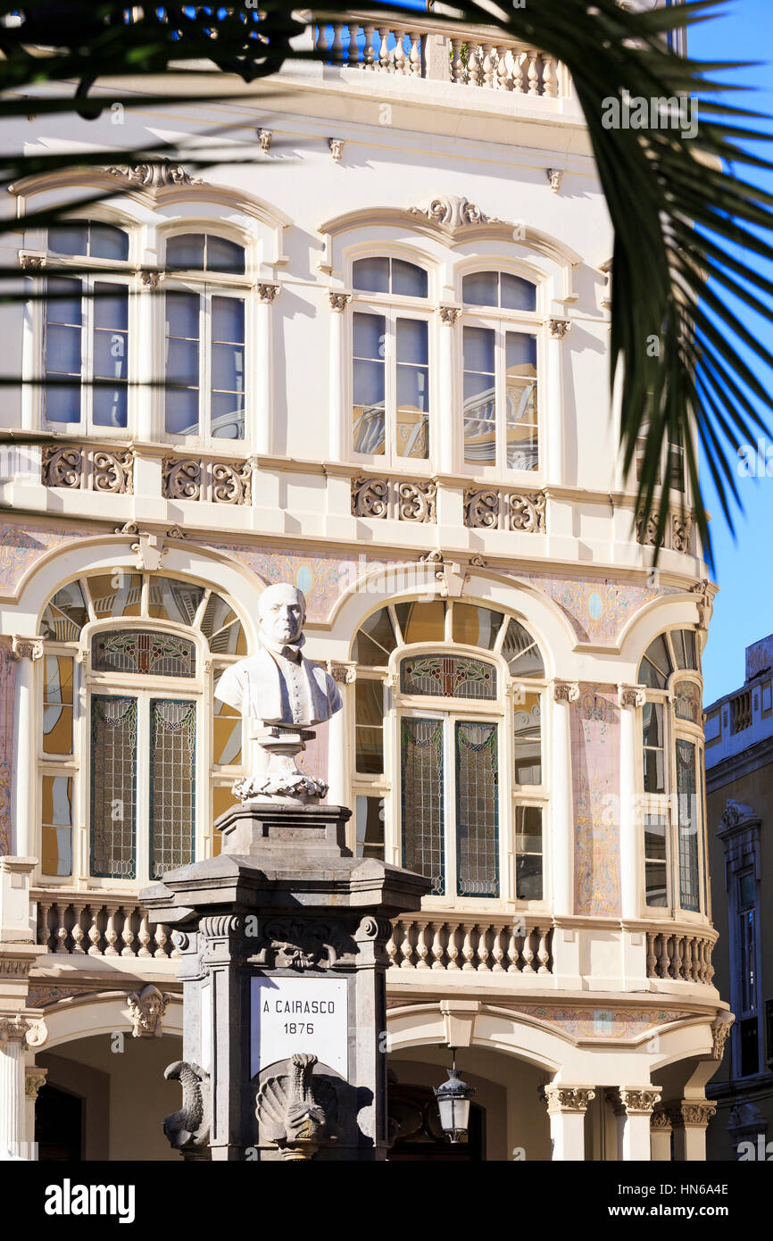 Estatua de Vegueta, casco antiguo de la ciudad, Las Palmas de Gran Canaria, Gran Canaria, Islas Canarias Foto de stock