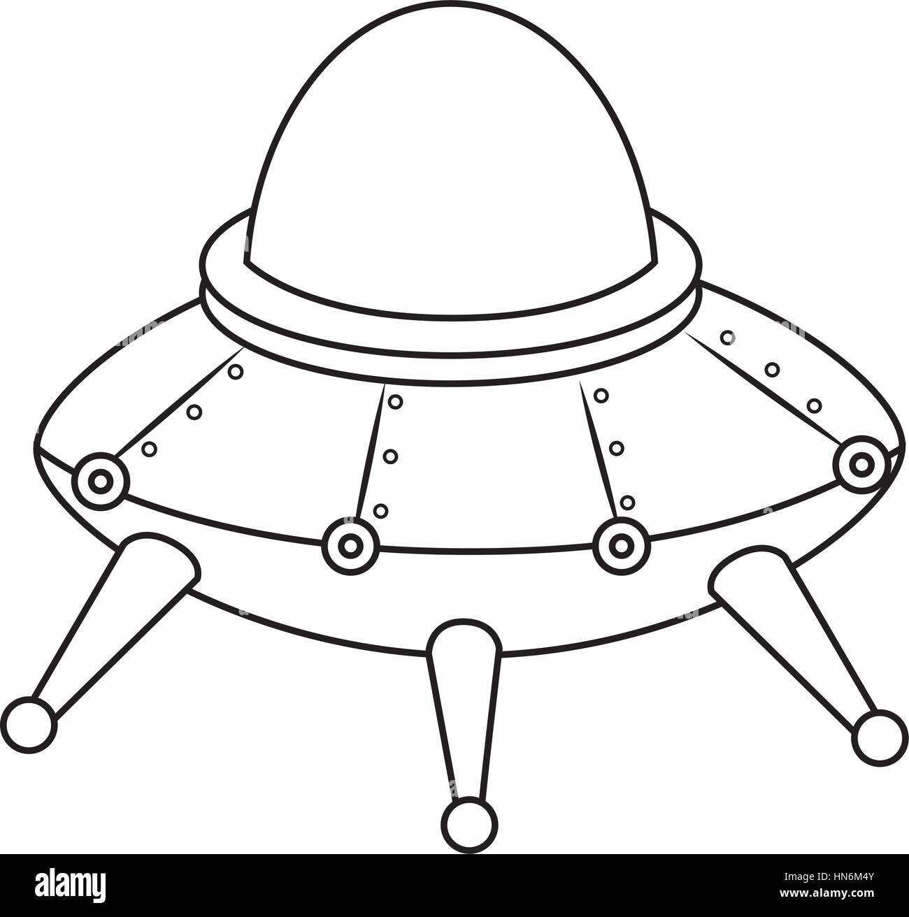 Nave espacial de juguete para niños aislados icono diseño ilustración  vectorial Imagen Vector de stock - Alamy