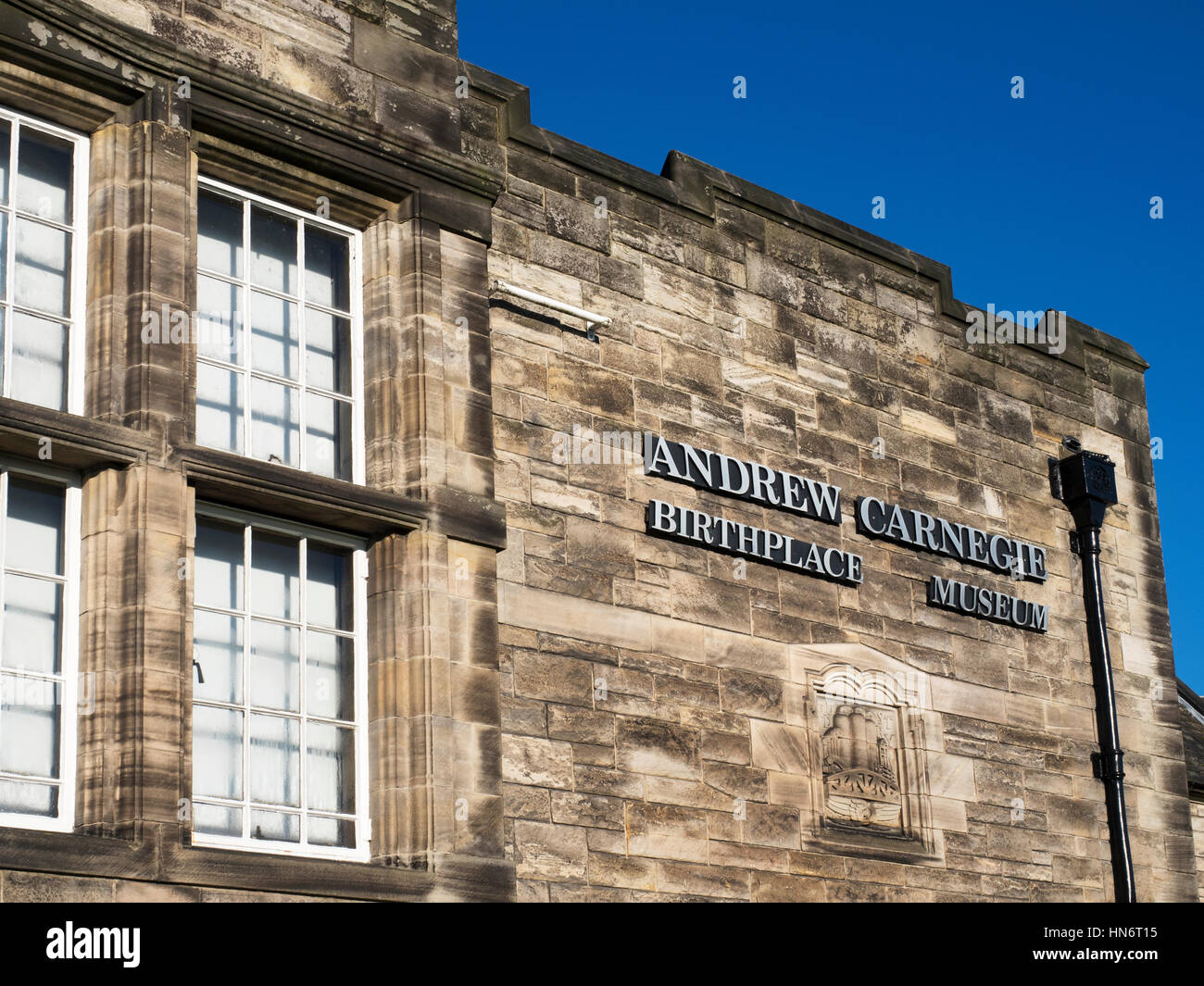 Andrew Carnegie Museo Casa Natal Dunfermline Fife Escocia Foto de stock