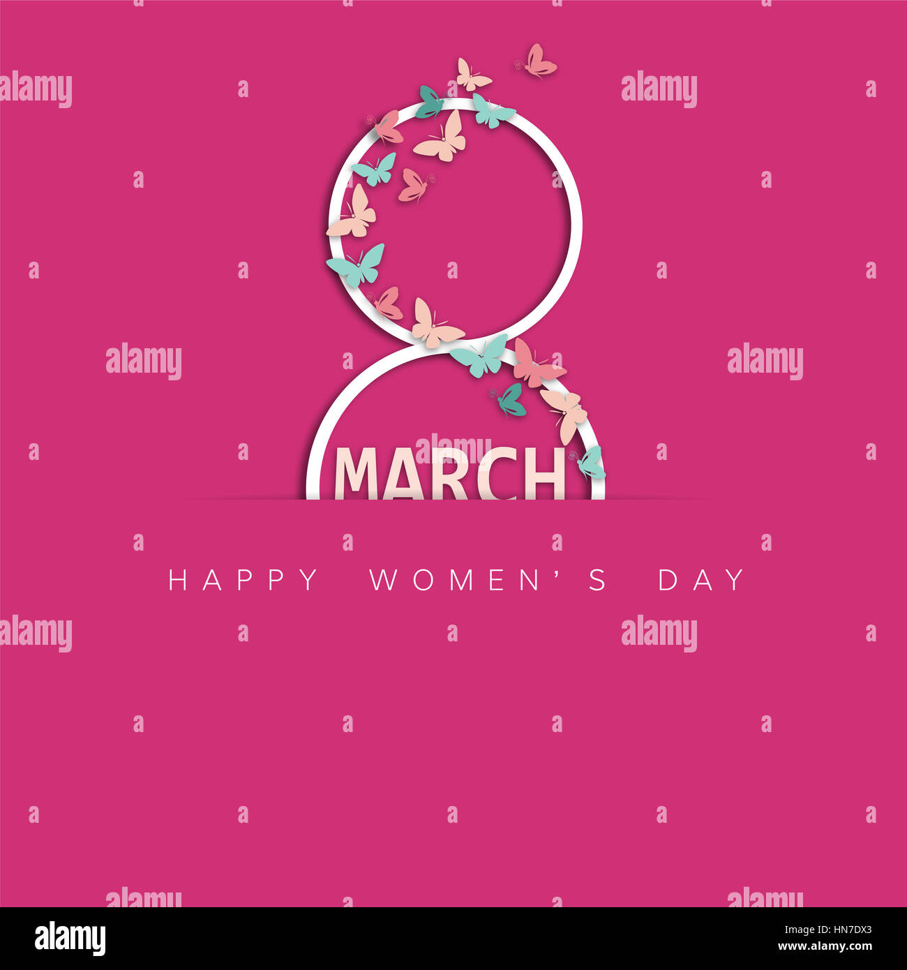 Tarjeta preciosa para el th ewoman's Day Foto de stock