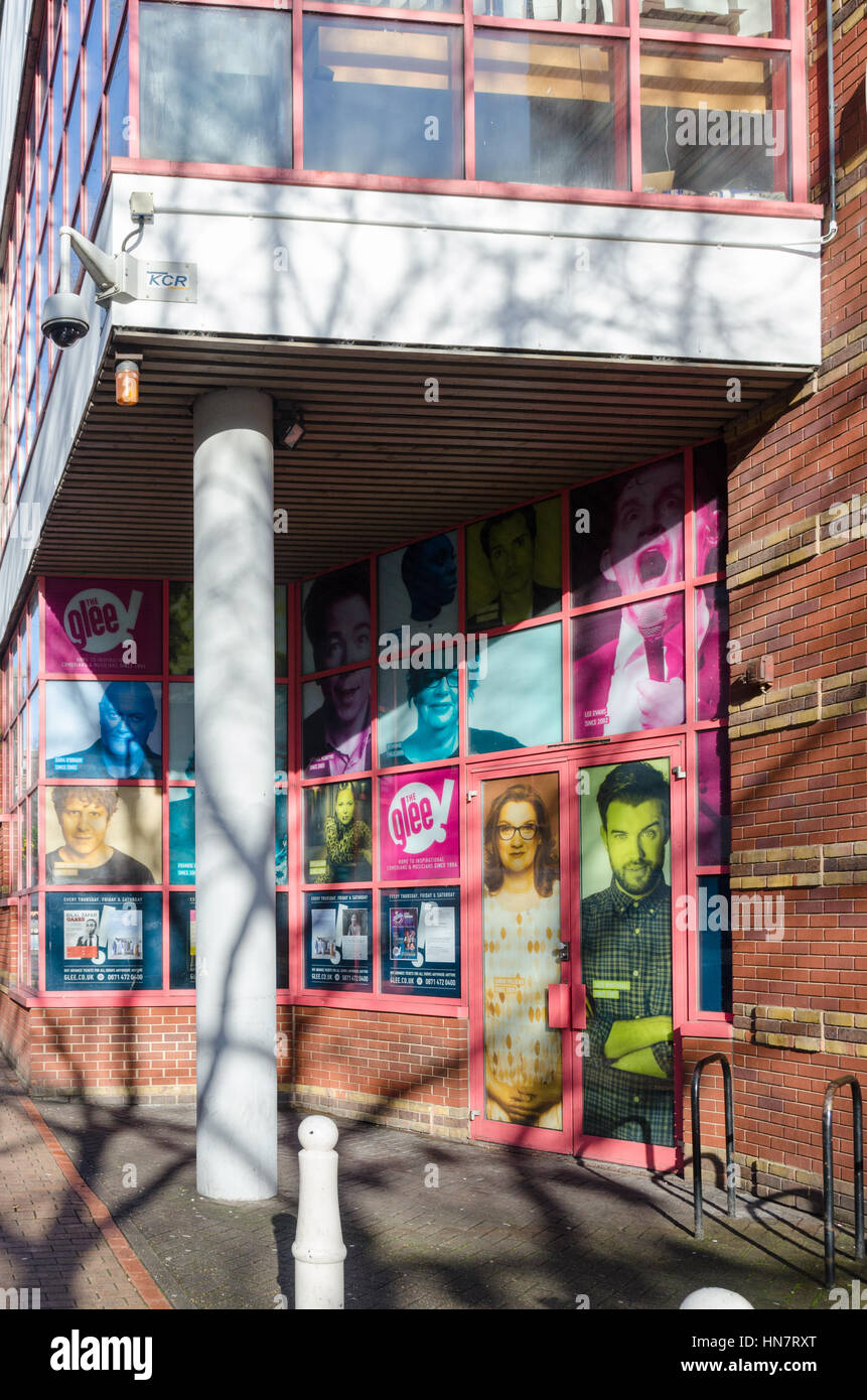 El Glee Club Comedy Club y sala de música en el Arcadian, Hurst Street, Birmingham Foto de stock