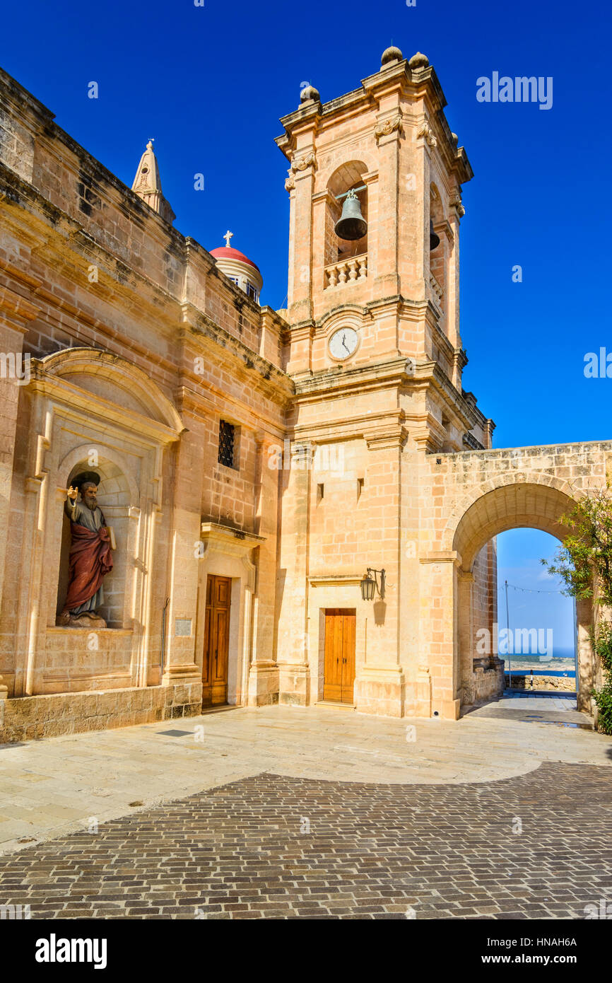 El Santuario de Nuestra Señora de Mellieha, Malta Foto de stock